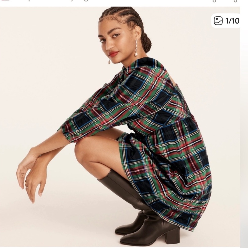 J.Crew Tartan Plaid Dress - Picture 3 of 8